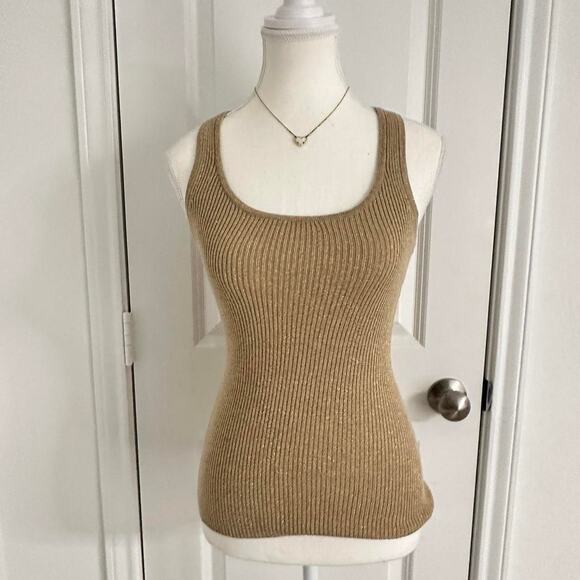 It’s Our Time Size Vintage Super Fitted Full Length Metallic Champagne Cami - Picture 1 of 5